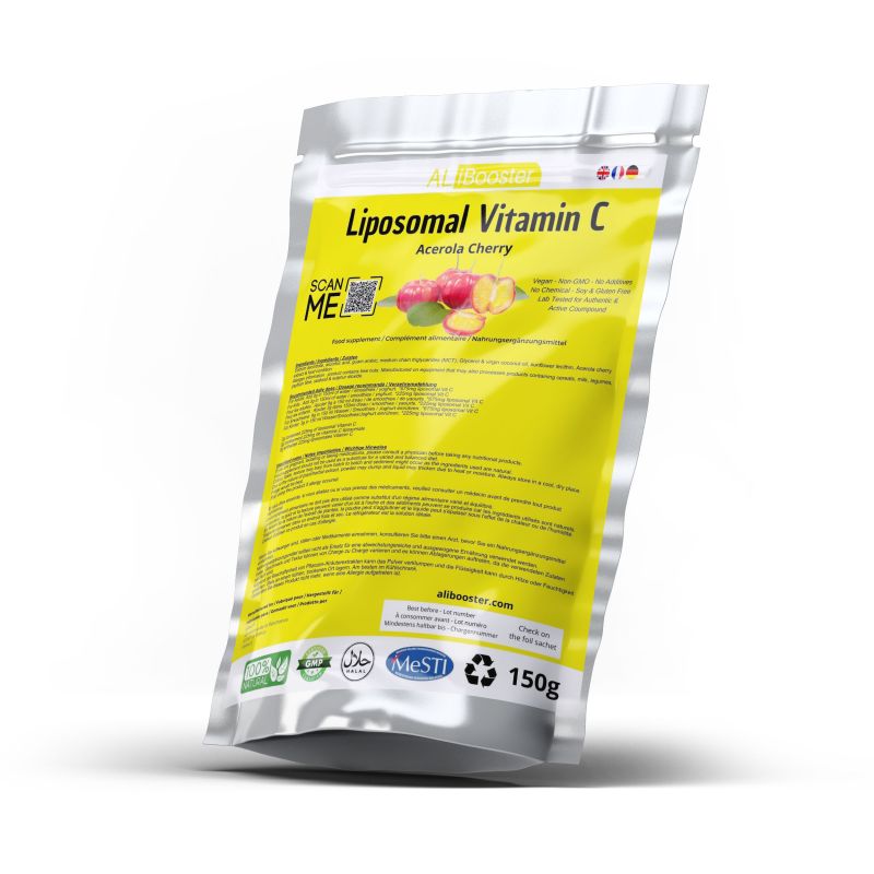 Vitamine C liposomale + poudre d'extrait standardisé de cerise acérola 150g