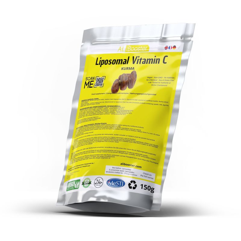 Liposomalt C-vitamin + standardiseret datteekstraktpulver 150 g